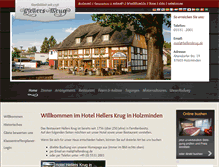 Tablet Screenshot of hotel-hellers-krug.de